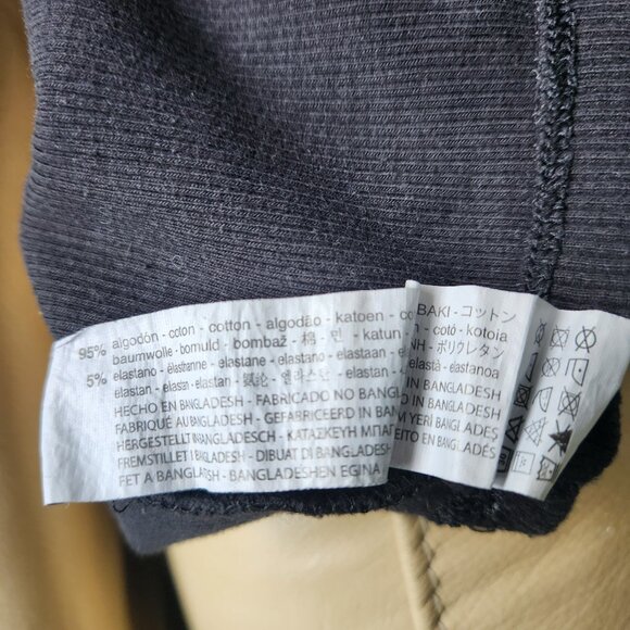 Zara Black Ribbed Knit Crop Tank – Size L - Picture 3 of 3